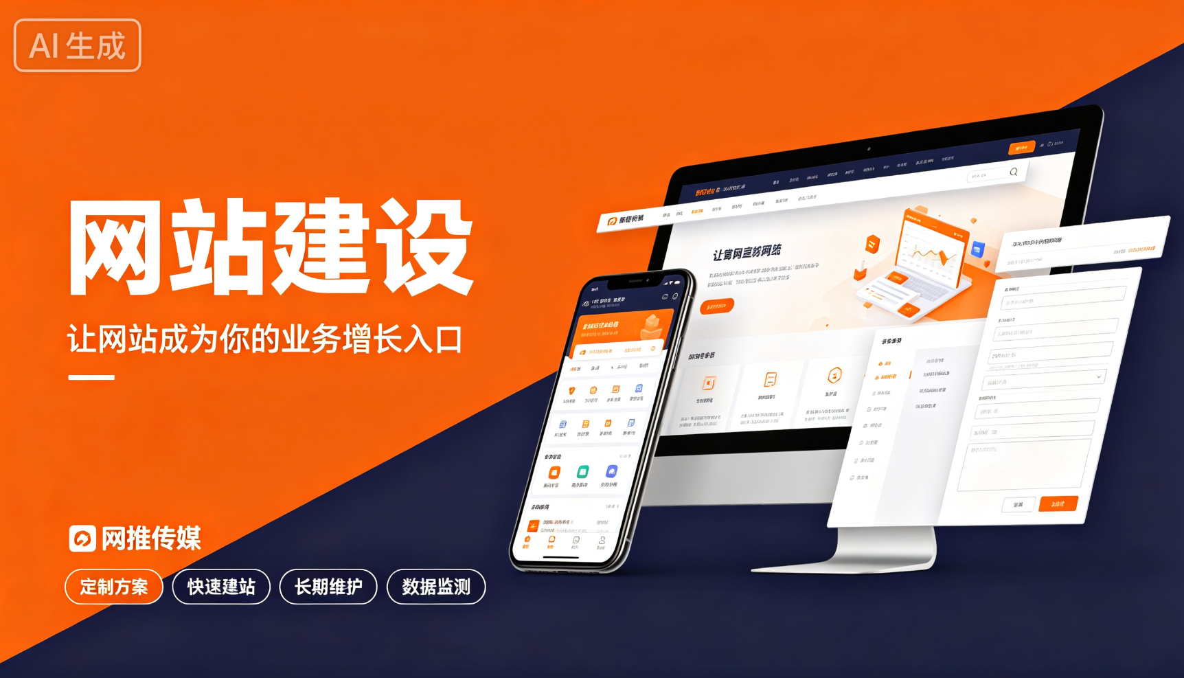 企业网站建设项目截图，体现专业的视觉设计